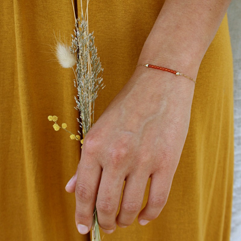 Bracelet en Gold Filled et Agate